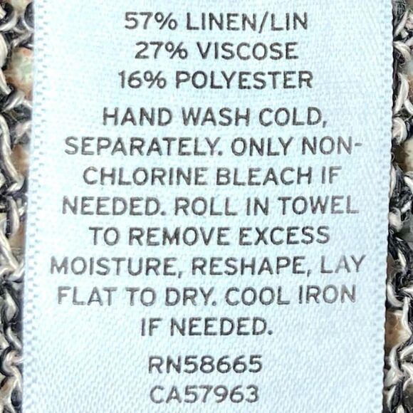 Halogen Striped Crochet Short Sleeve Sweater in Pink/Tan/Black Women’s S - Picture 5 of 5